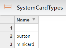 SystemCardTypes tablle