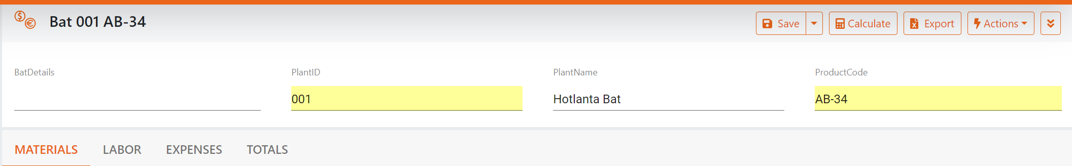 Local Factors Bat Details Default