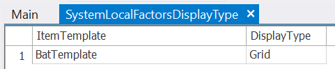 LF Display Type Grid